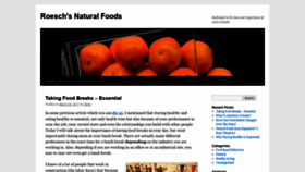 What Roeschnaturalfoods.com website looked like in 2018 (5 years ago)