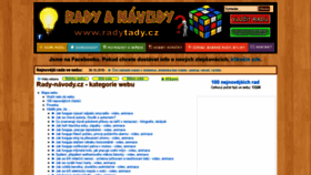 What Rady-navody.cz website looked like in 2018 (5 years ago)