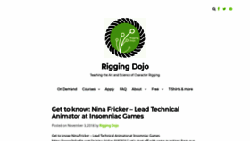 What Riggingdojo.com website looked like in 2018 (5 years ago)