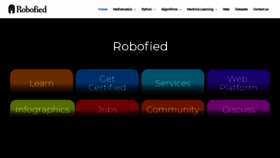 What Robofied.com website looked like in 2018 (5 years ago)