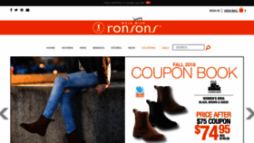 What Ronsons.ca website looked like in 2018 (5 years ago)