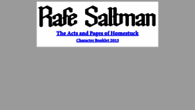 What Rafe.name website looked like in 2018 (5 years ago)