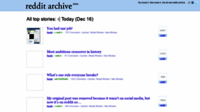 What Redditarchive.com website looked like in 2018 (5 years ago)