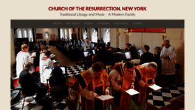 What Resurrectionnyc.org website looked like in 2018 (5 years ago)
