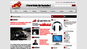 What Radioriovermelho.com.br website looked like in 2018 (5 years ago)