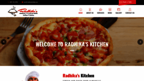 What Radhikakitchen.com website looked like in 2018 (5 years ago)