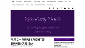 What Relentlesslypurple.com website looked like in 2018 (5 years ago)