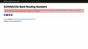 What Routingnumbers.info website looked like in 2019 (5 years ago)