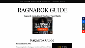 What Ragnarok-guide.com website looked like in 2019 (5 years ago)