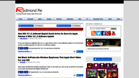 What Redmondpie.com website looked like in 2019 (6 years ago)