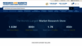 What Researchandmarkets.com website looked like in 2019 (6 years ago)