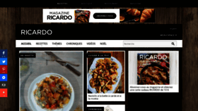 What Ricardocuisine.com website looked like in 2019 (5 years ago)
