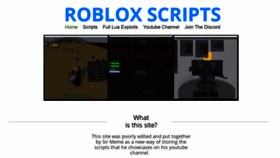 What Robloxscripts.com website looked like in 2019 (5 years ago)