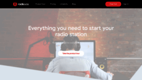 What Radio.co website looked like in 2019 (5 years ago)