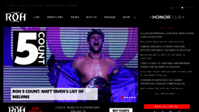 What Rohwrestling.com website looked like in 2019 (5 years ago)