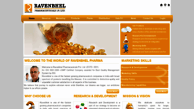 What Ravenbhelpharma.net website looked like in 2019 (5 years ago)