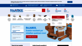What Rajapack.it website looked like in 2019 (5 years ago)