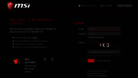 What Register.msi.com website looked like in 2019 (5 years ago)