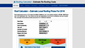 What Roofcalc.org website looked like in 2019 (5 years ago)