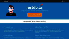 What Restdb.io website looked like in 2019 (5 years ago)