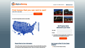 What Rentbeforeowning.com website looked like in 2019 (5 years ago)