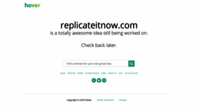 What Replicateitnow.com website looked like in 2019 (5 years ago)