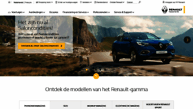 What Renault.be website looked like in 2019 (5 years ago)