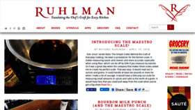 What Ruhlman.com website looked like in 2019 (5 years ago)