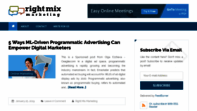 What Rightmixmarketing.com website looked like in 2019 (5 years ago)