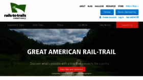 What Railstotrails.org website looked like in 2019 (5 years ago)