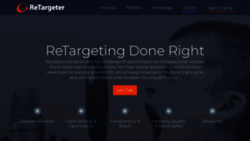 What Retargeter.com website looked like in 2019 (5 years ago)