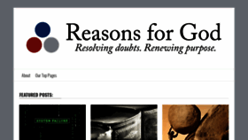 What Reasonsforgod.org website looked like in 2019 (5 years ago)