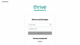 What Returns.thrivecausemetics.com website looked like in 2019 (5 years ago)