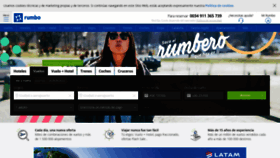 What Rumbo.es website looked like in 2019 (5 years ago)