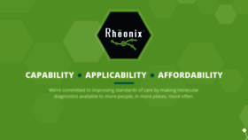 What Rheonix.com website looked like in 2019 (5 years ago)