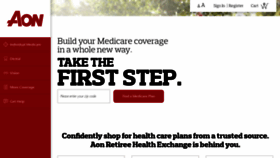 What Retiree.aon.com website looked like in 2019 (5 years ago)