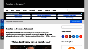 What Recetasdecerveza.net website looked like in 2019 (5 years ago)