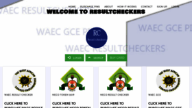 What Resultcheckers.com website looked like in 2019 (5 years ago)