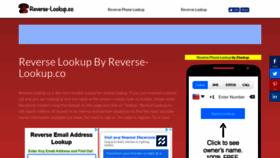 What Reverse-lookup.co website looked like in 2019 (5 years ago)