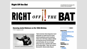 What Rightoffthebatbook.com website looked like in 2019 (5 years ago)