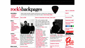 What Rocksbackpages.com website looked like in 2019 (5 years ago)