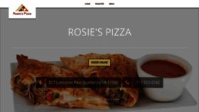 What Rosiespizzarestaurant.com website looked like in 2019 (5 years ago)