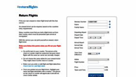 What Returnflights.net website looked like in 2019 (6 years ago)