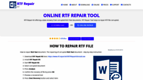 What Rtf.repair website looked like in 2019 (4 years ago)