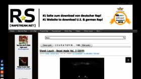 What Rapstream.net website looked like in 2019 (7 years ago)