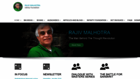 What Rajivmalhotra.com website looked like in 2019 (4 years ago)