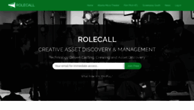 What Rolecall.co website looked like in 2019 (4 years ago)