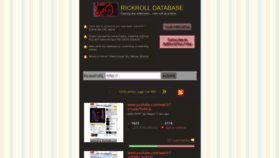 What Rickrolldb.com website looked like in 2019 (4 years ago)