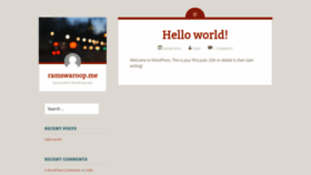What Ramswaroop.me website looked like in 2019 (4 years ago)