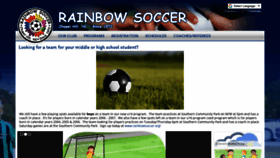 What Rainbowsoccer.com website looked like in 2019 (4 years ago)